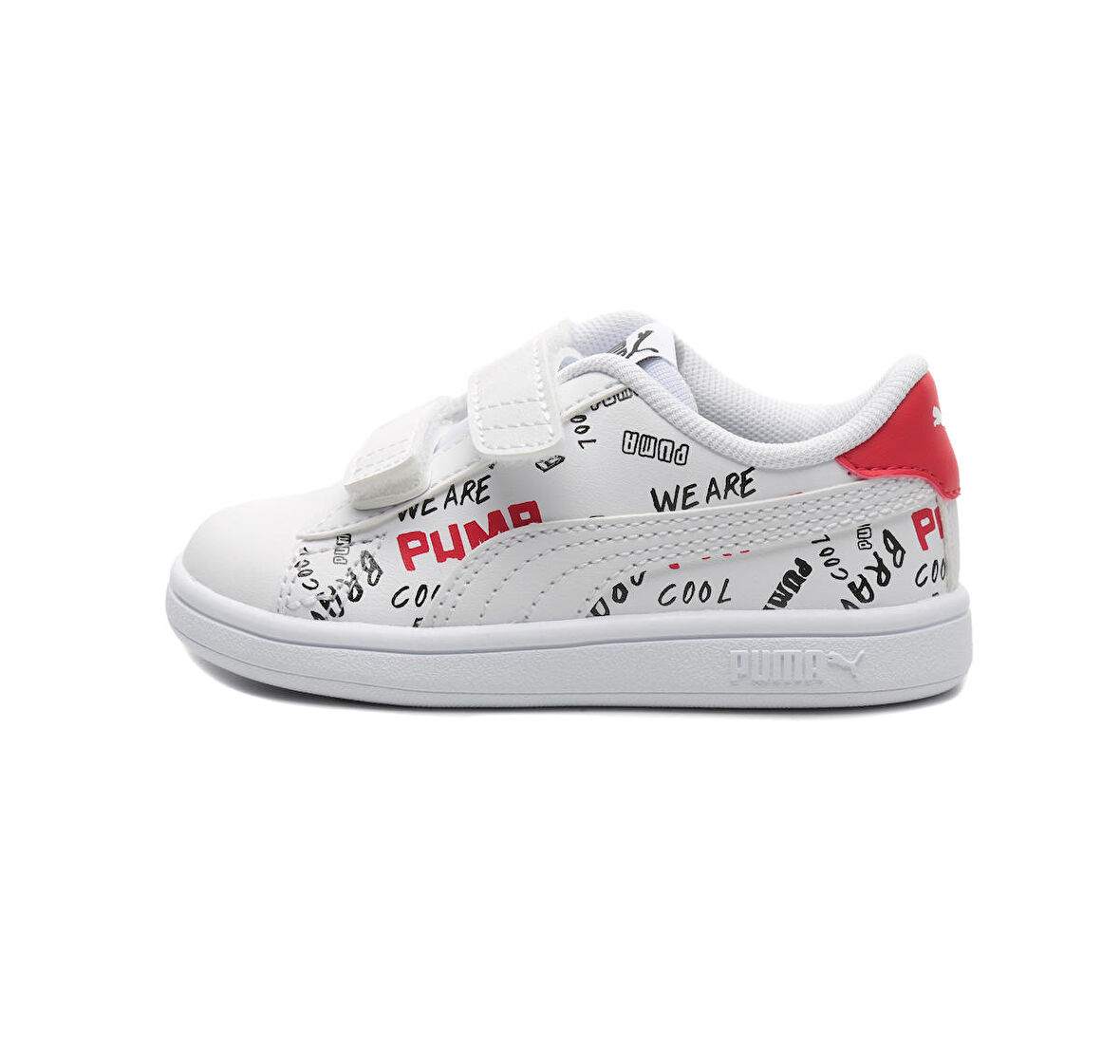 389761-01 Puma  Smash V2 Brand Love V Inf  Whit Bebek Spor Ayakkabı Beyaz