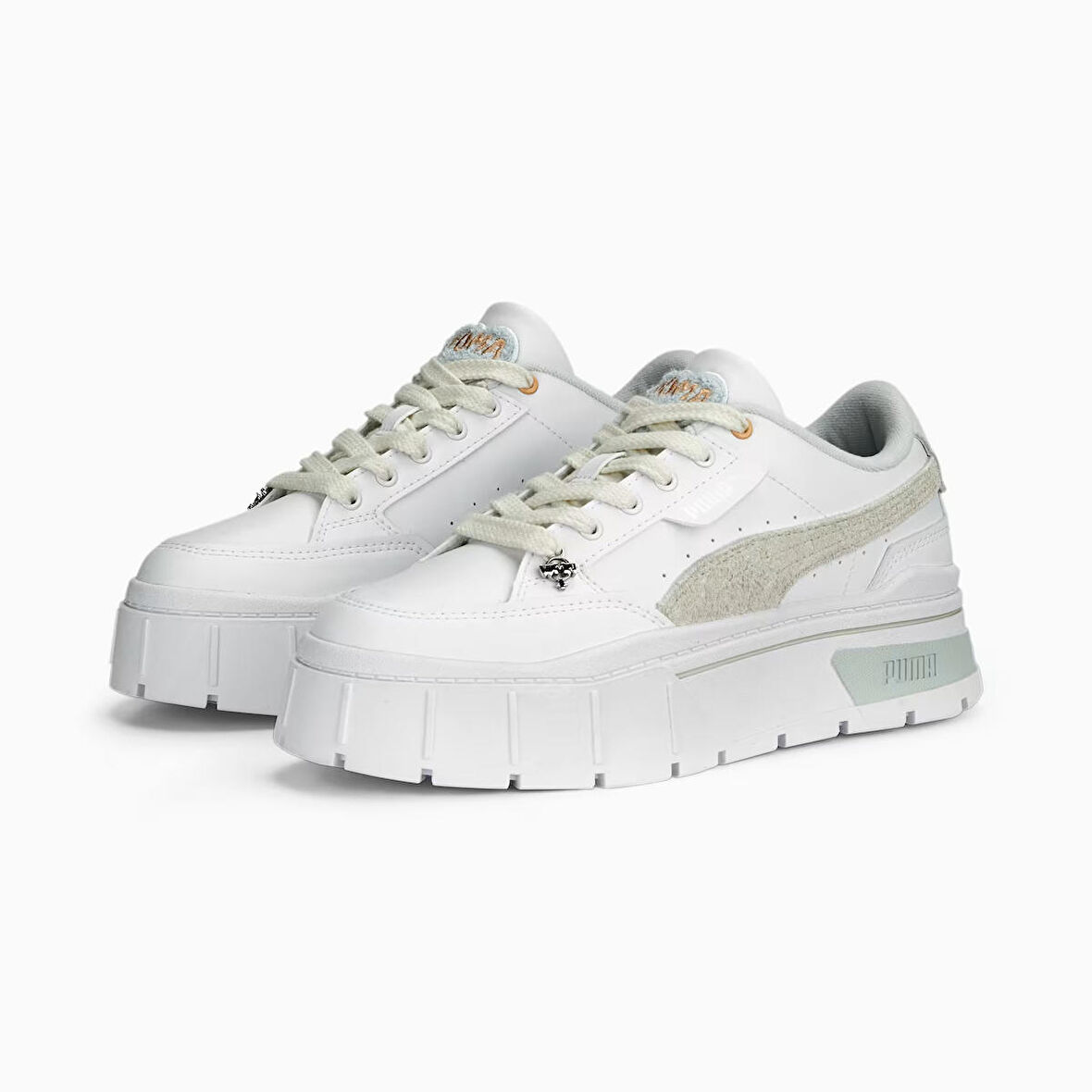 Puma Mayze Stack IWD 392102 01 Kadın Beyaz Günlük Sneaker Yürüyüş Koşu Spor Ayakkabısı