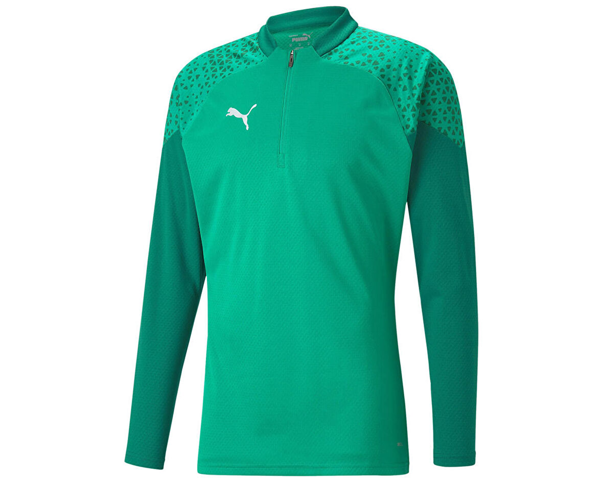 Puma Teamcup Training 1/4 Zip Top Erkek Futbol Uzun Kollu Antrenman Üstü 65798205 Yeşil