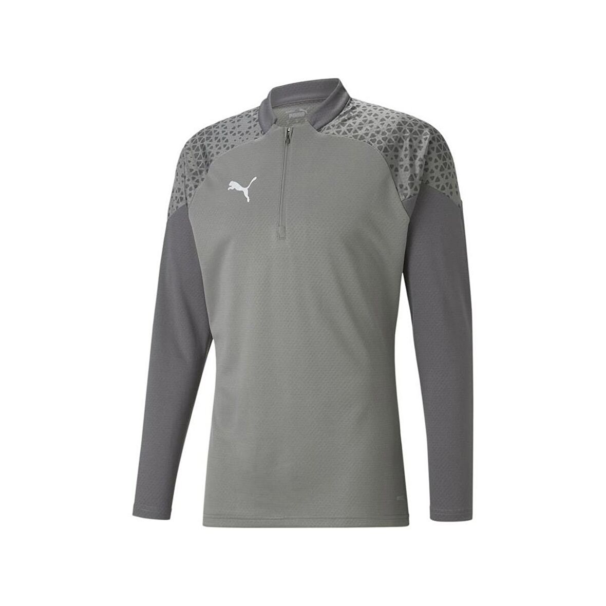 Puma 657982 Teamcup Traınıng 1/4 Zıp Top Gri