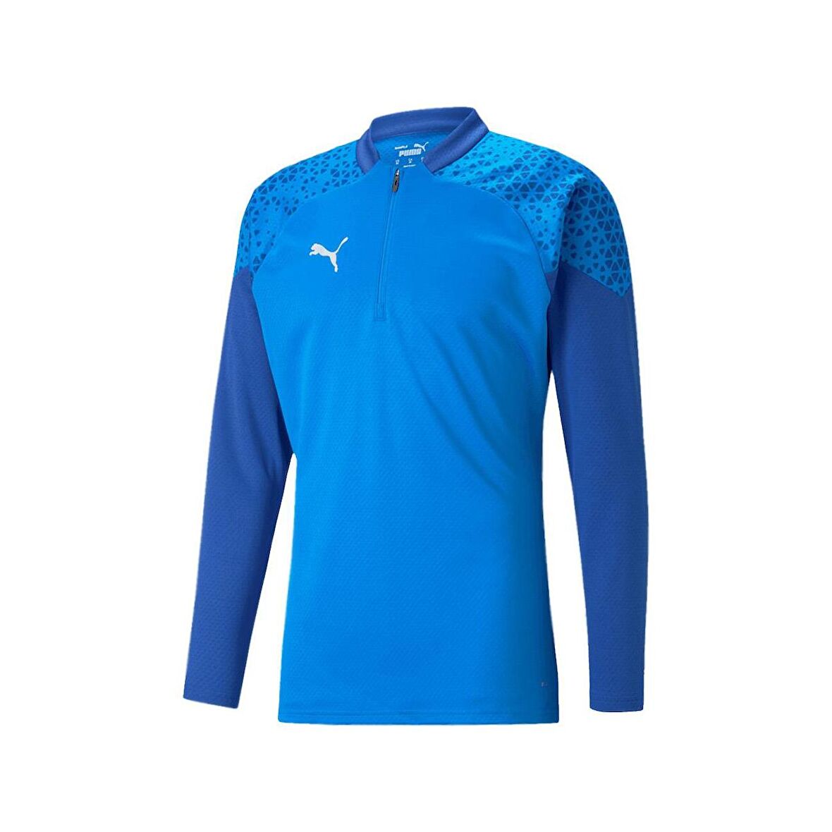 Puma 657982 Teamcup Traınıng 1/4 Zıp Top Mavi