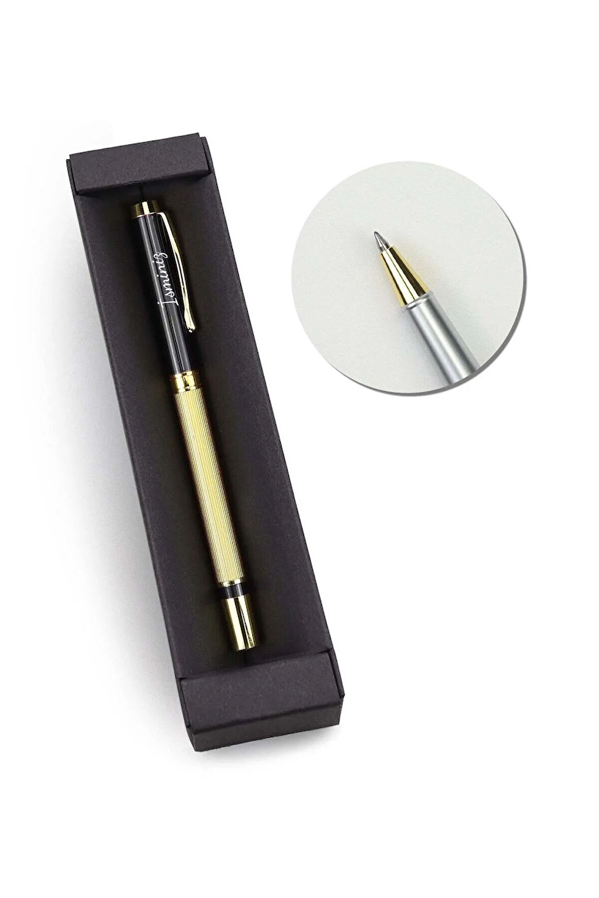 Gold Detaylı Siyah Tükenmez Kalem