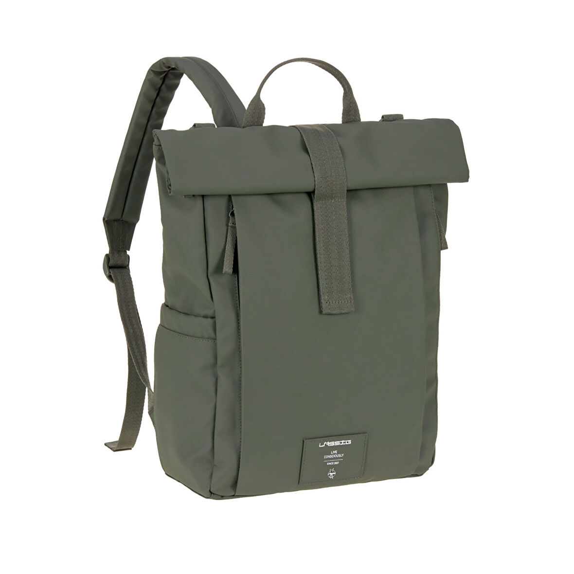 Lassig Rolltop Up Bebek Bakım Sırt Çantası Olive