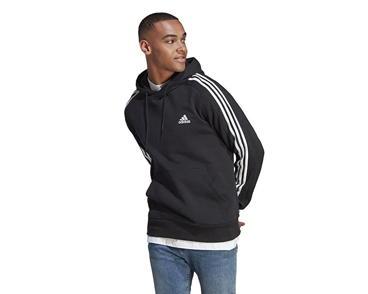 adidas M 3S Ft Hd Erkek Günlük Sweatshirts IC0435 Siyah