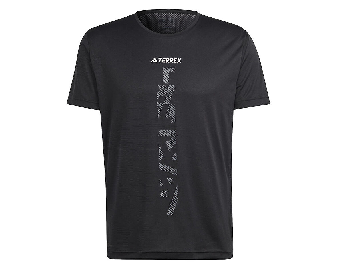 adidas Agr Shirt Erkek Arazi Koşu Tişörtü HT9441 Siyah