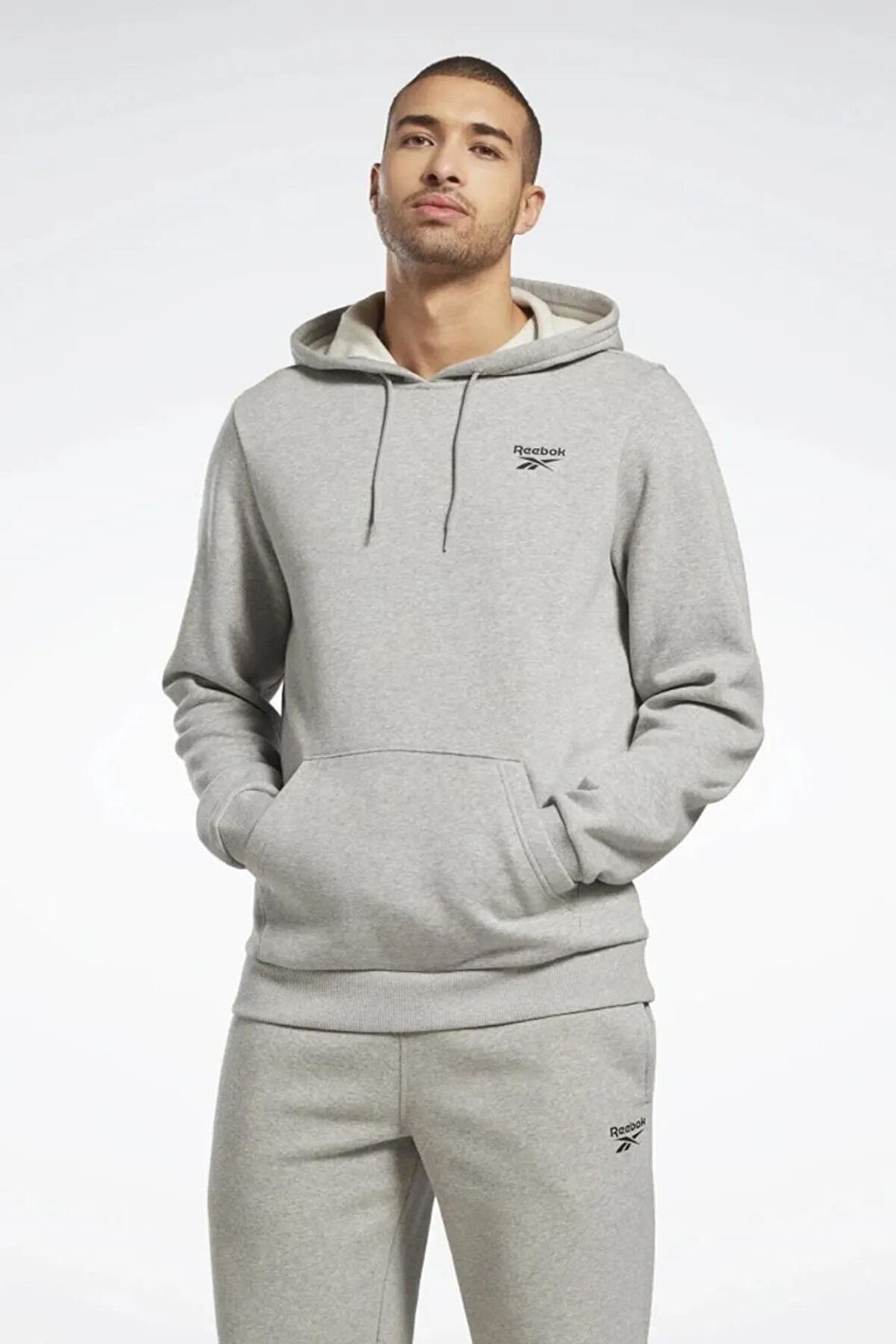 REEBOK RI LEFT CHEST LOGO ERKEK KAPÜŞONLU SWEATSHIRT