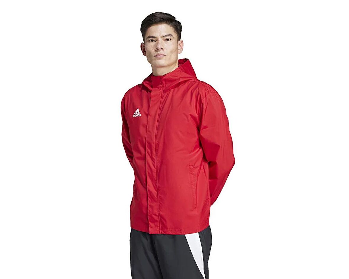 adidas Ent22 Aw Jkt Erkek Futbol Antrenman Yağmurluk IK4009 Kırmızı