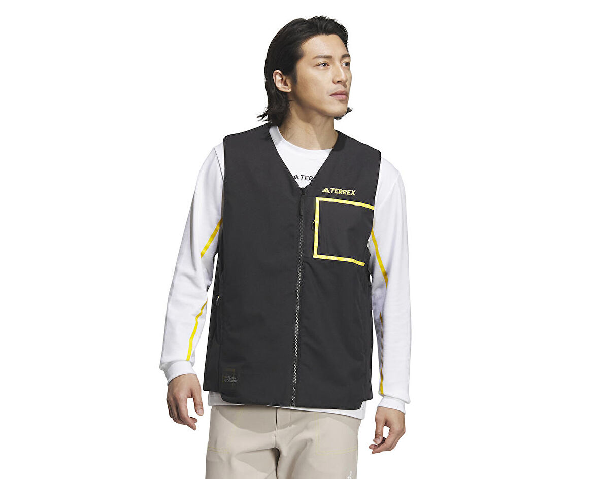 adidas National Geographic Vest Erkek Outdoor Su Tutmaz Yelek IL8992 Siyah