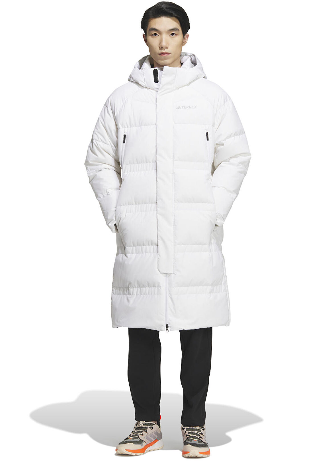 adidas Beyaz Erkek Kapüşon Yaka Mont IL8971-COLD.R LNG GOOS