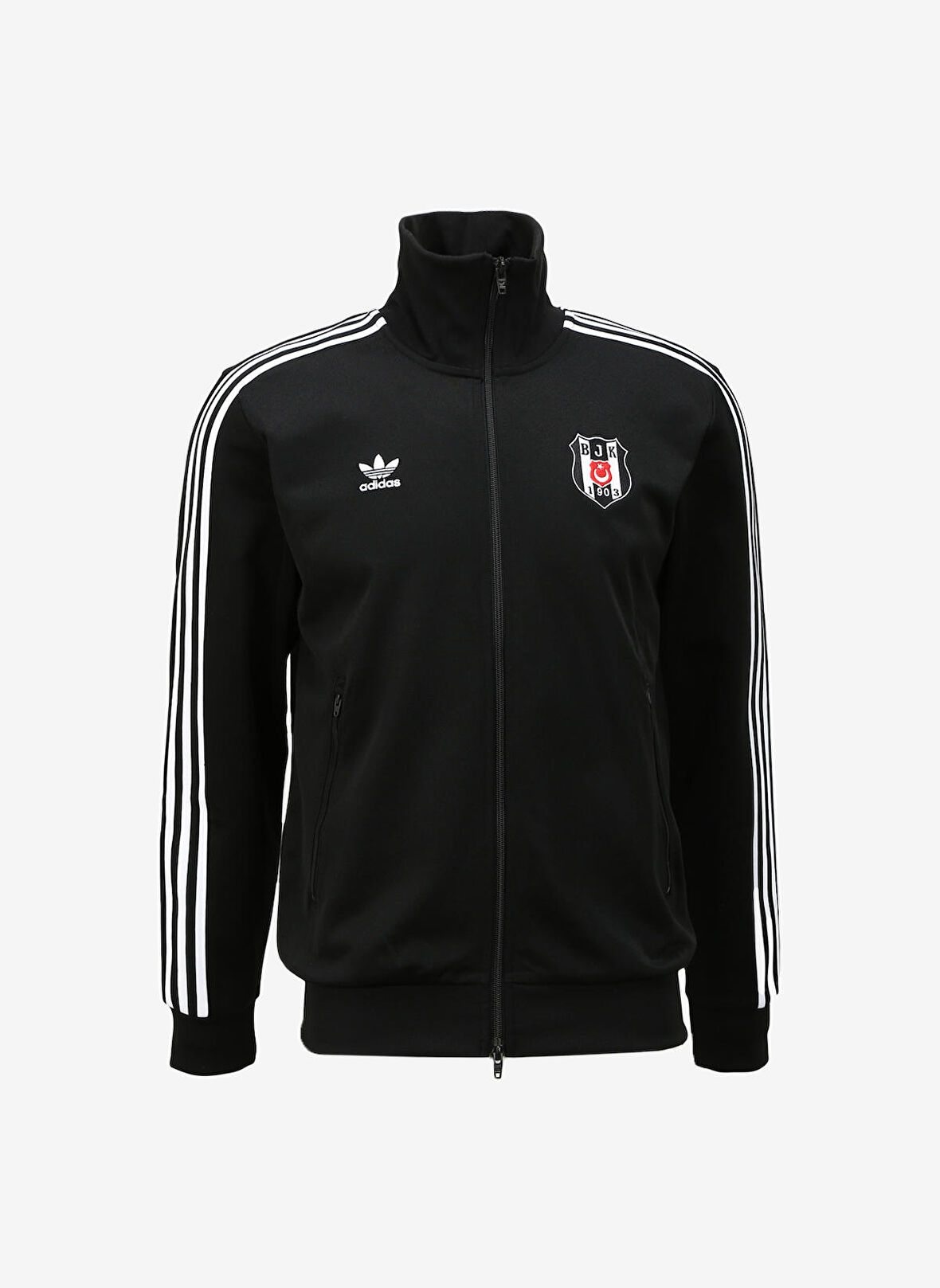 adidas Siyah Erkek Dik Yaka Zip Ceket IP1265-BJK OG BB TRACK TOP