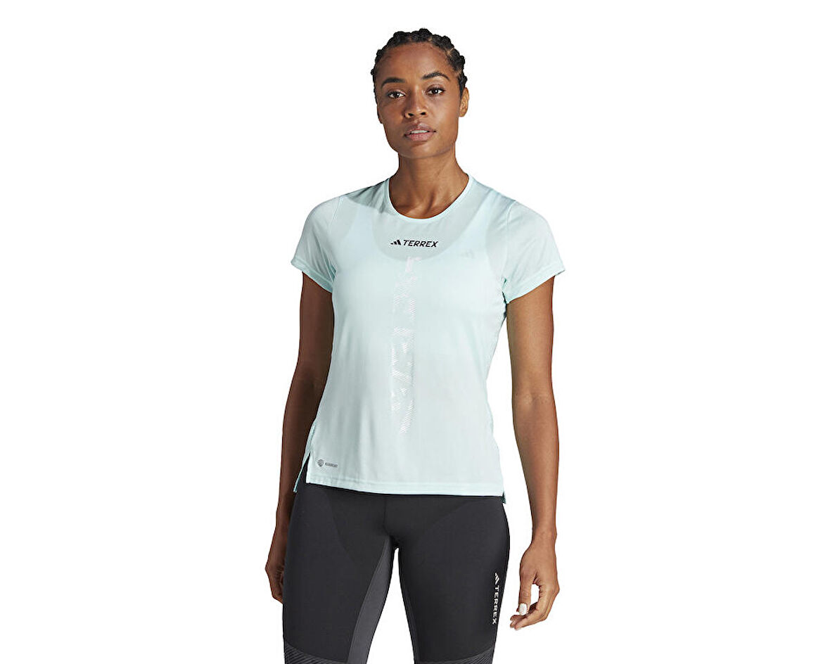adidas Agr Shirt W Kadın Arazi Koşu Tişörtü HZ6260 Yeşil
