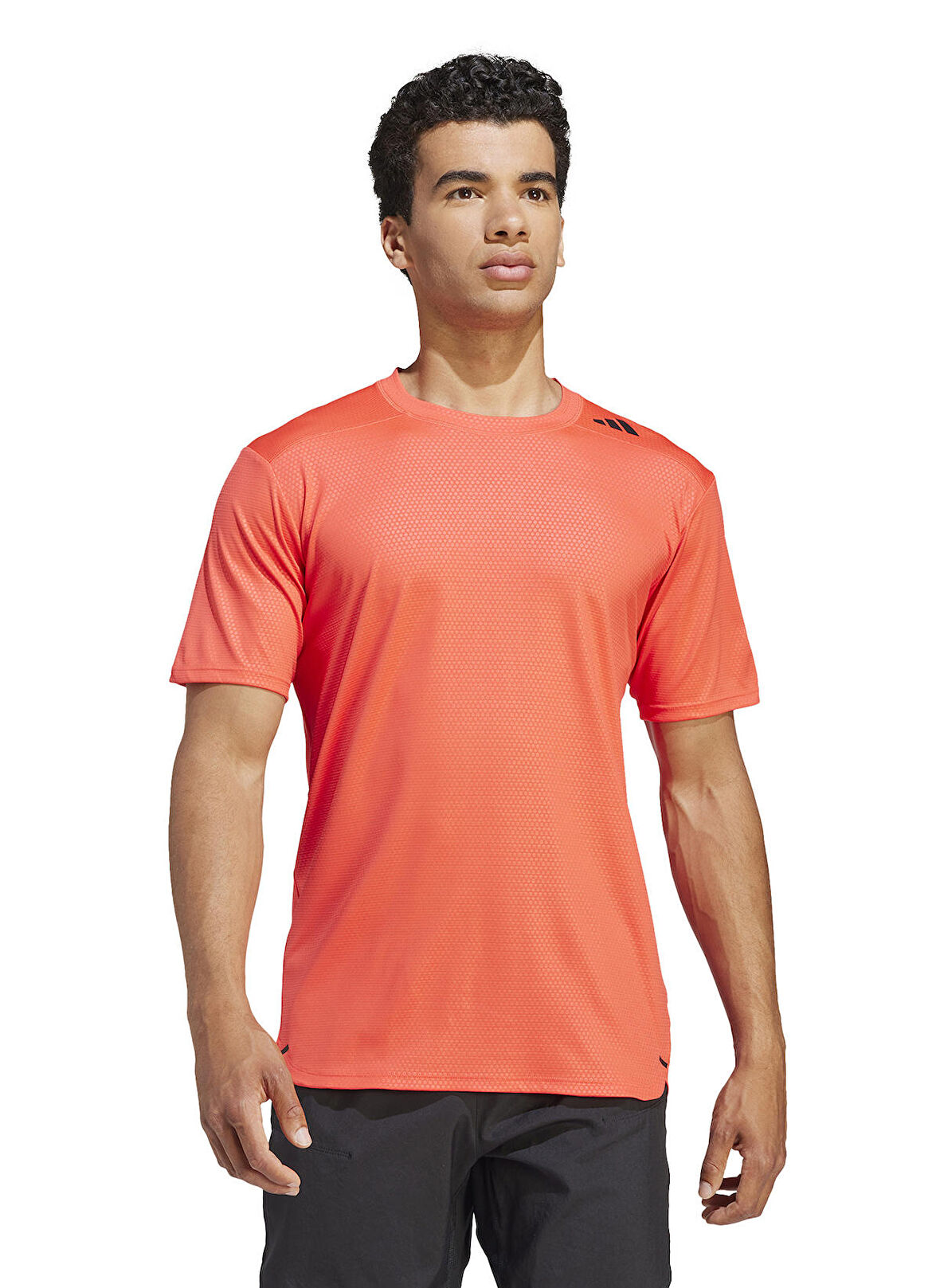 adidas Turuncu Erkek Bisiklet Yaka T-Shirt IL1388-D4T BEST WO TEE