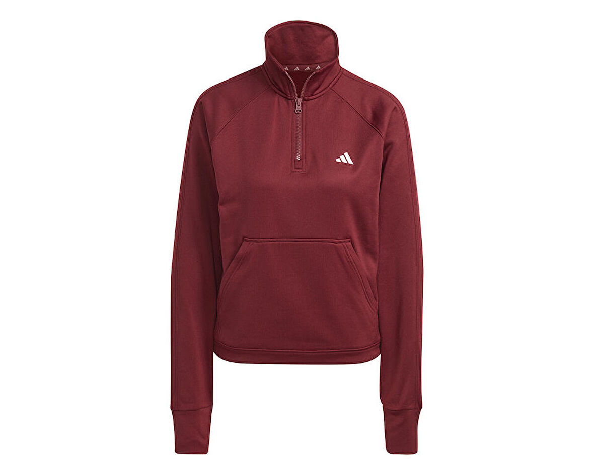 adidas W Gg 1/4 Zip Kadın Antrenman Sweatshirts HY3225 Kırmızı