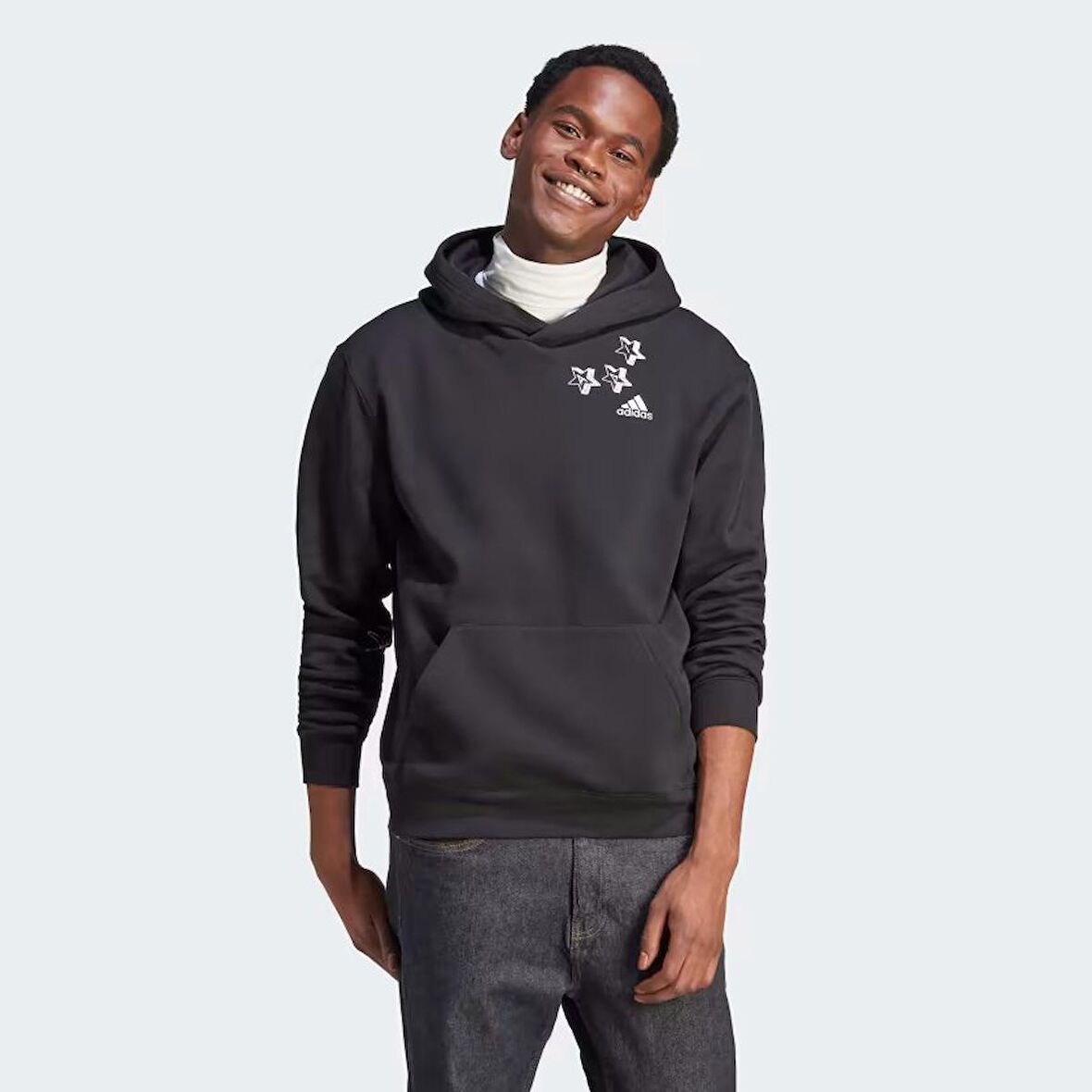 Adidas BL FL HD Q3 FL SİYAH Erkek Sweatshirt