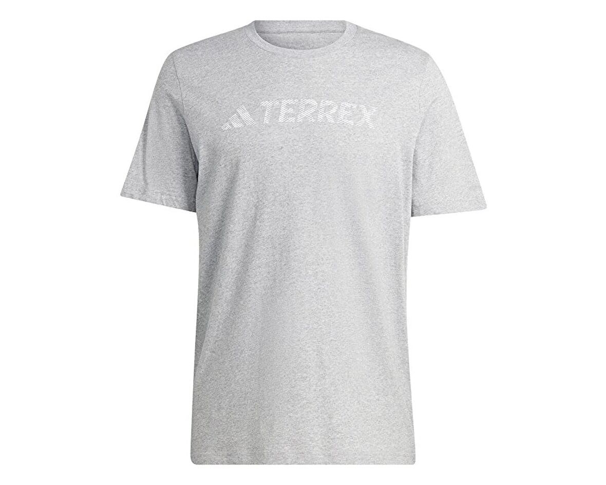 adidas Tx Logo Tee Erkek Antrenman Tişörtü HY1695 Gri