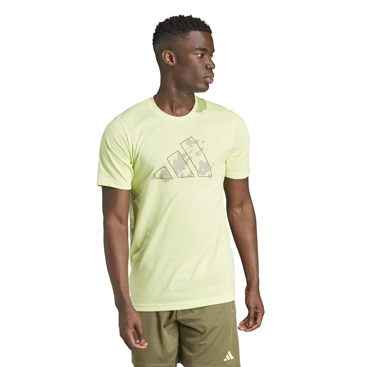 adidas Neon Yeşil Erkek Bisiklet Yaka T-Shirt IJ9602-TR-ES+ TEE          PULLIM/S