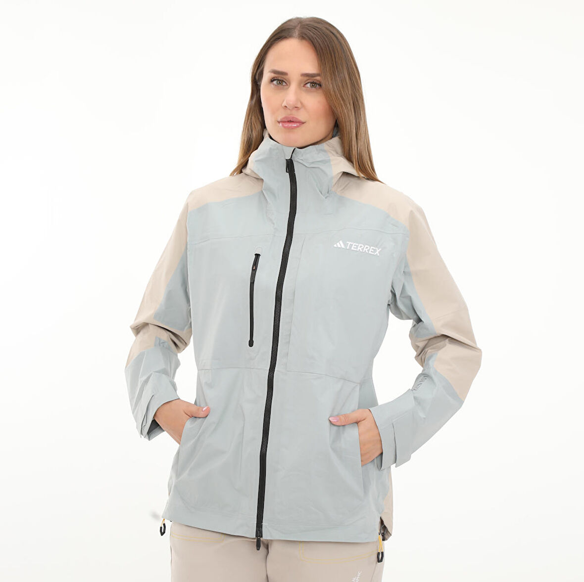 IB4267-K adidas W Xploric Rr J Kadın Yağmurluk-R&amp;uuml;zgarlık Gri
