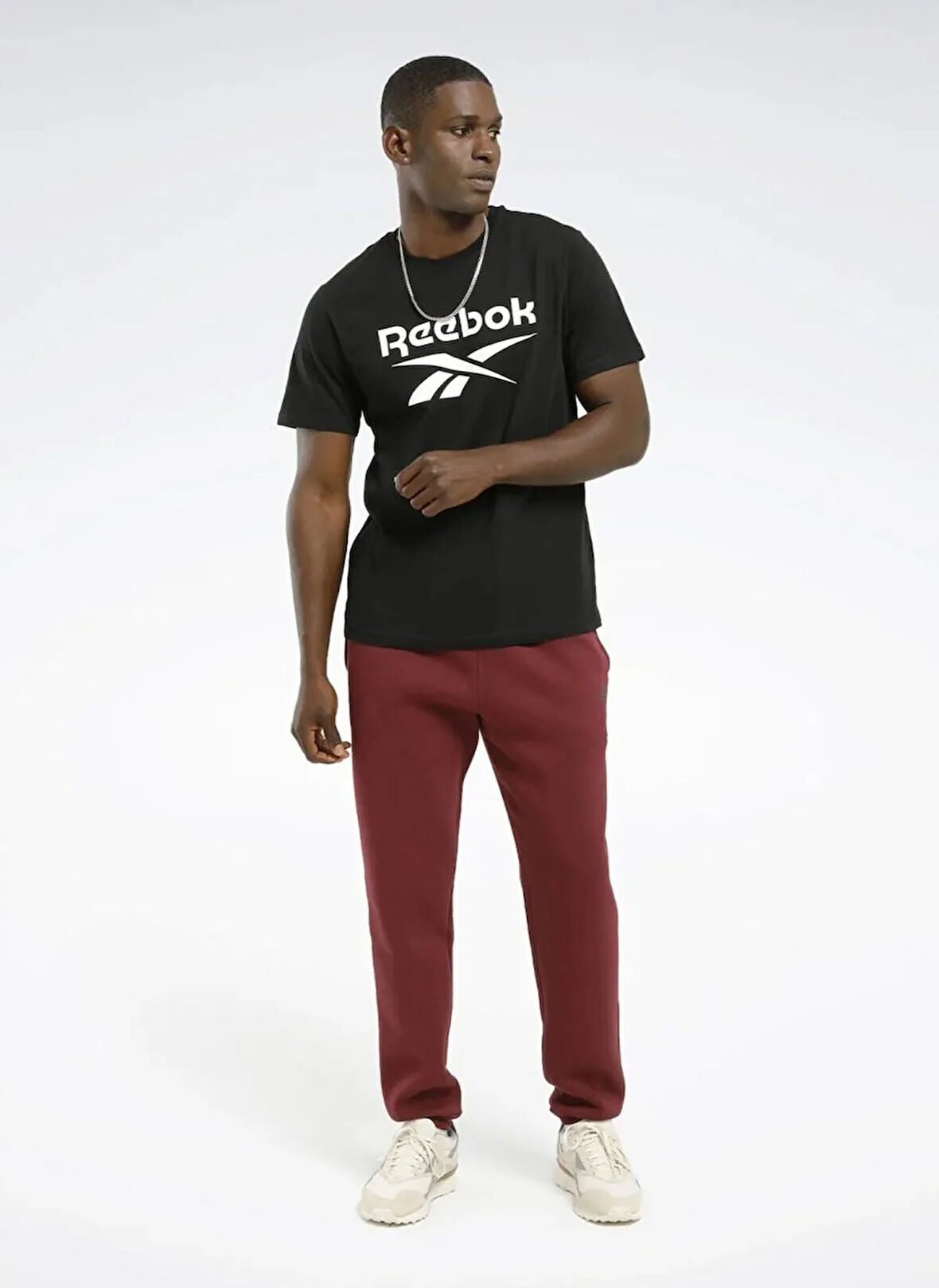 Reebok IM3929 REEBOK IDENTITY FLEECE JO Bordo Normal Bel Normal Düz Erkek Eşofman Altı