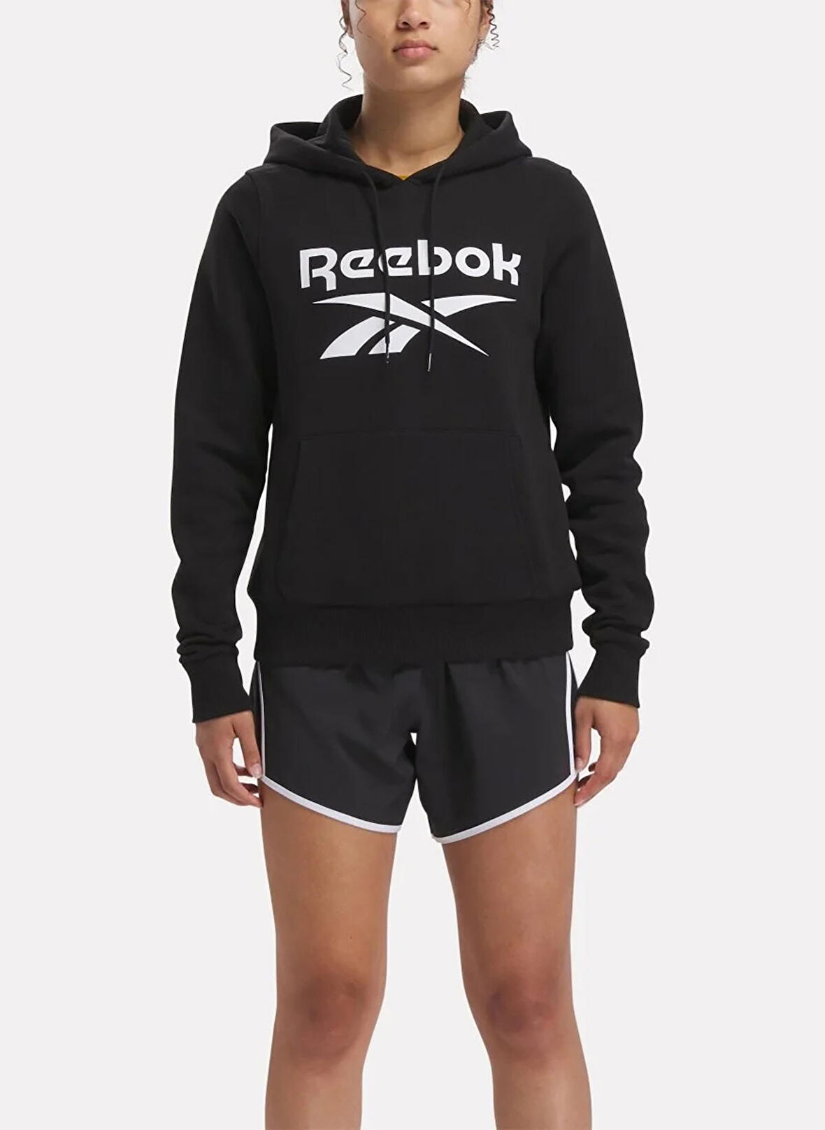 Reebok Siyah Kadın Yuvarlak Yaka Sweatshirt IQ4427 RI BL FLEECE HOODIE