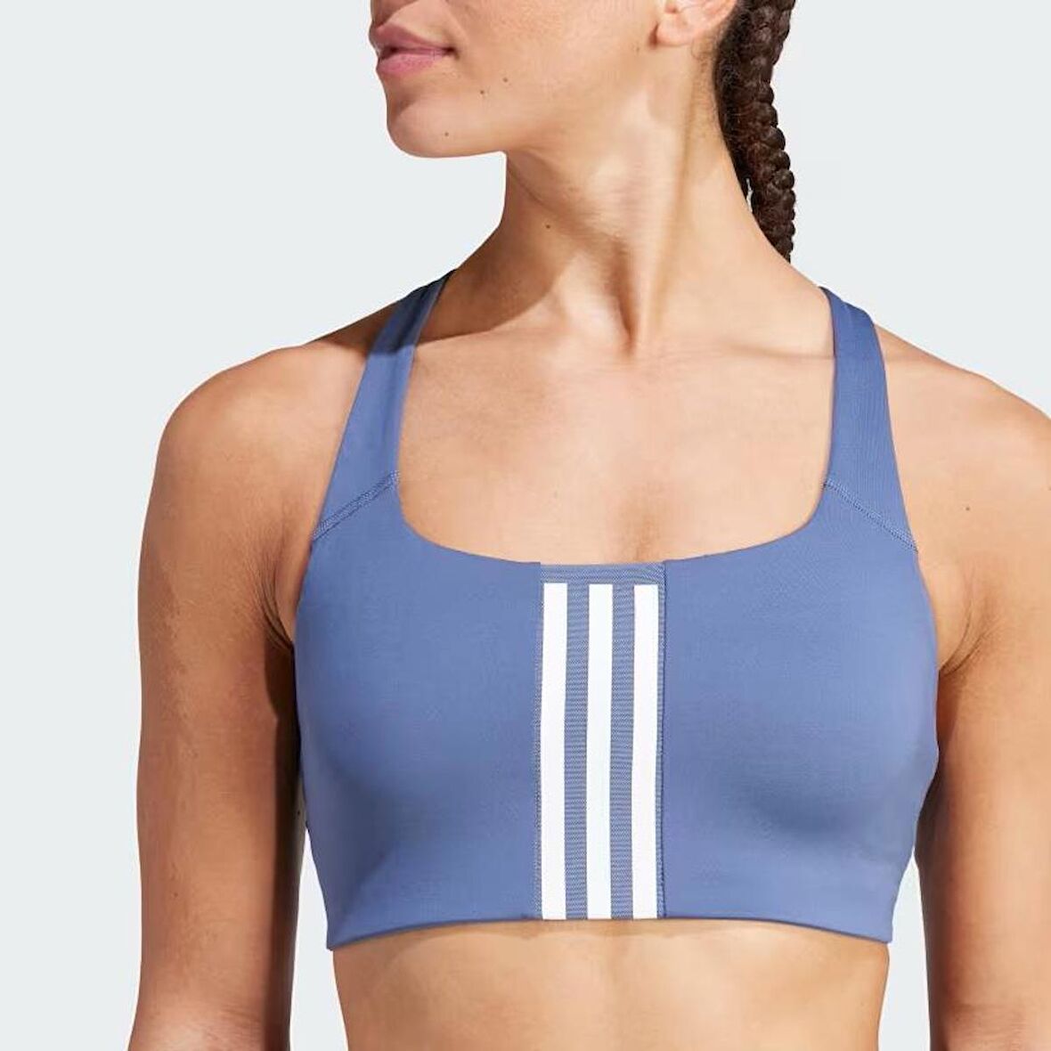 Adidas IT6629 Power Impact Train Medium-Support 3-Stripes Bra Lila