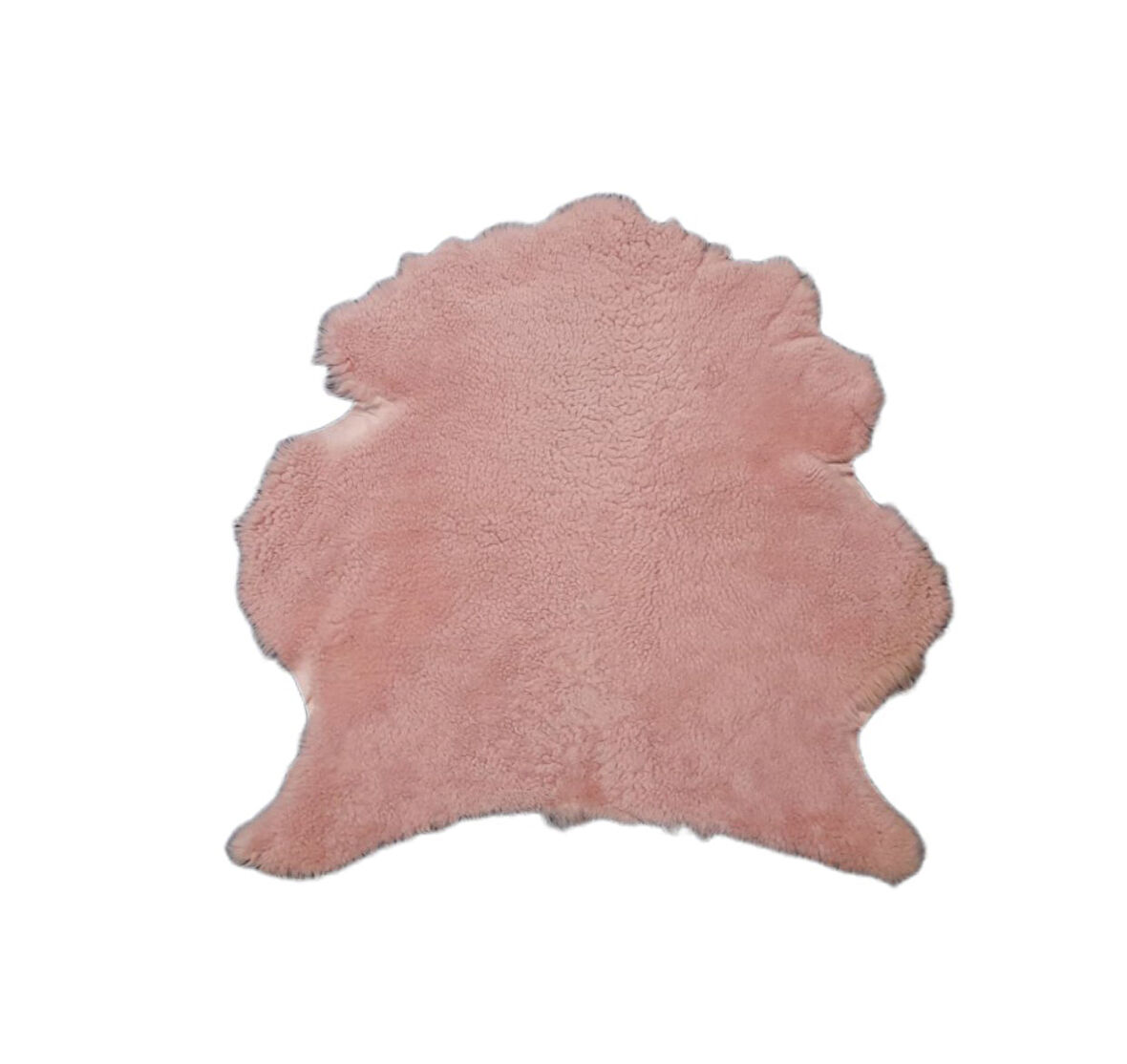 Gerçek Koyun Postu - Naturel - Kısa Tüylü - Doğal - 80x80 Cm - Pembe - X3