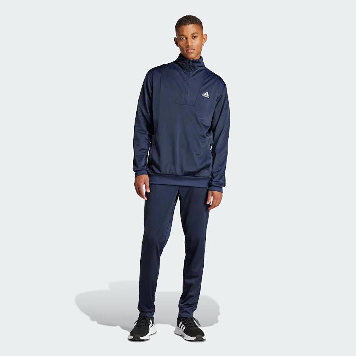 Adidas IR8205 Small Logo Tricot Track Suit Erkek Siyah Eşofman Takımı 