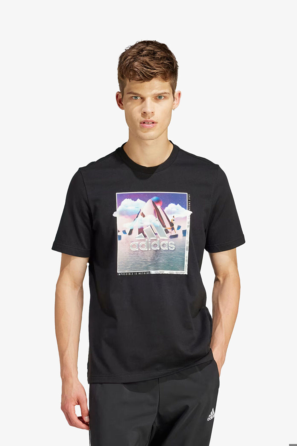 Adidas M Landse Bos Erkek Siyah T-Shirt IS2869