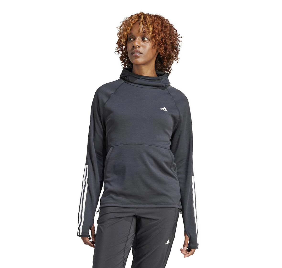 IK5015-K adidas Otr E 3S Hoodıe Kadın Sweatshirt Siyah