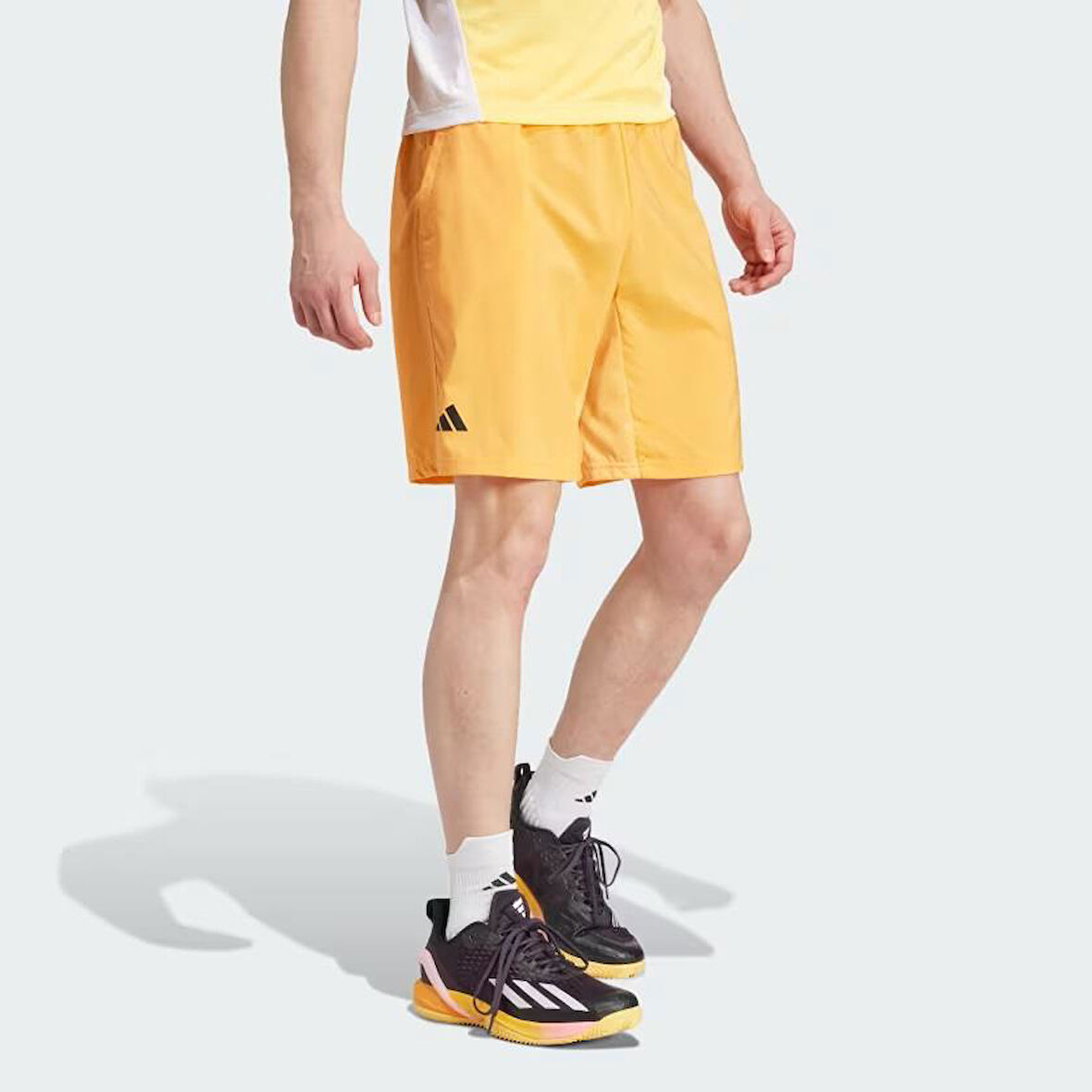 Adidas IP1889 - 7 Club 3-Stripes Tenis Shorts Erkek Sarı Şort