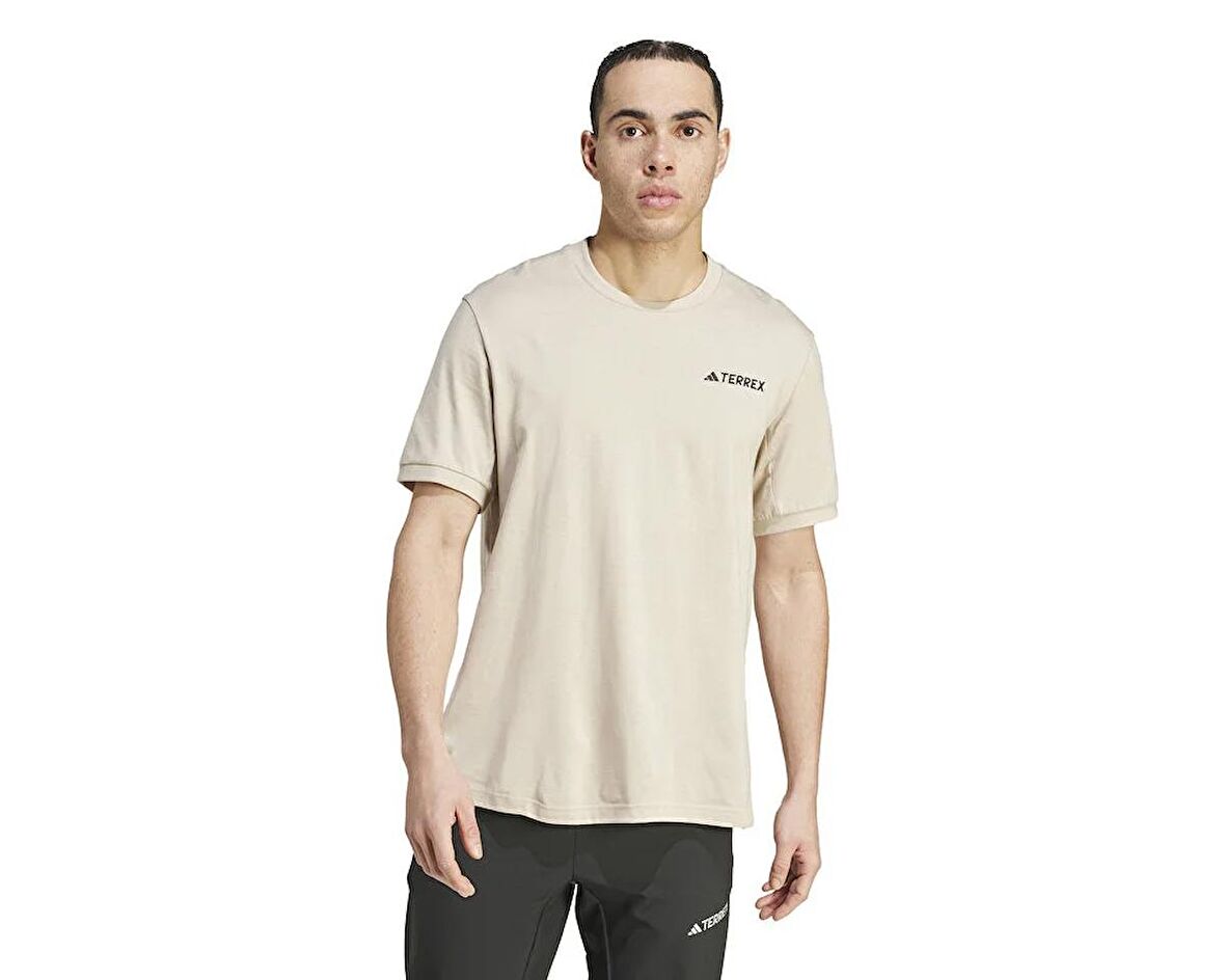 adidas Xpl Logo Tee Erkek Antrenman Tişörtü IN6504 Bej