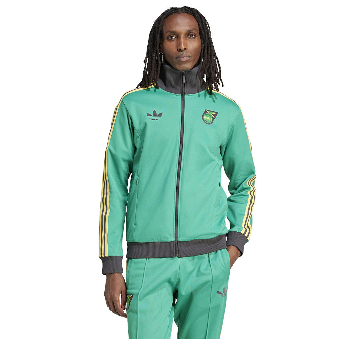 IT7804-E adidas Jamaica Beckenbauer Track Top Jff Erkek Ceket Yeşil