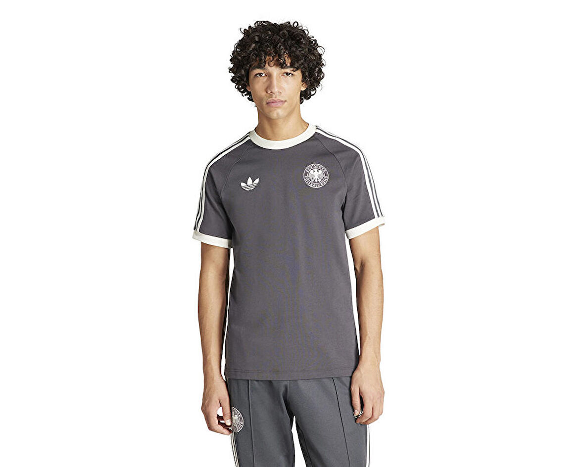 adidas Almanya Adicolor Classics 3-Stripes Tişört Erkek Almanya Futbol Tişörtü IU2103 Siyah