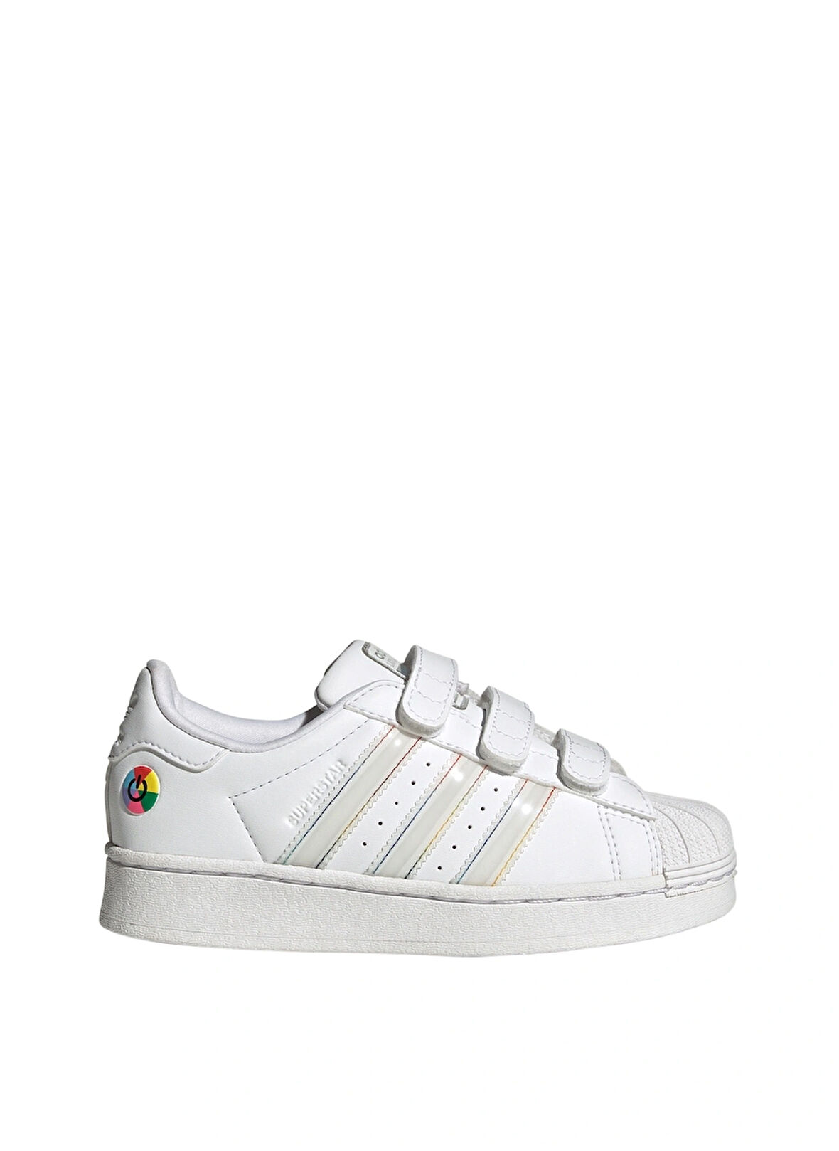 adidas Beyaz Kız Çocuk Yürüyüş Ayakkabısı JI0509-SUPERSTAR LED LIGHTS CF C