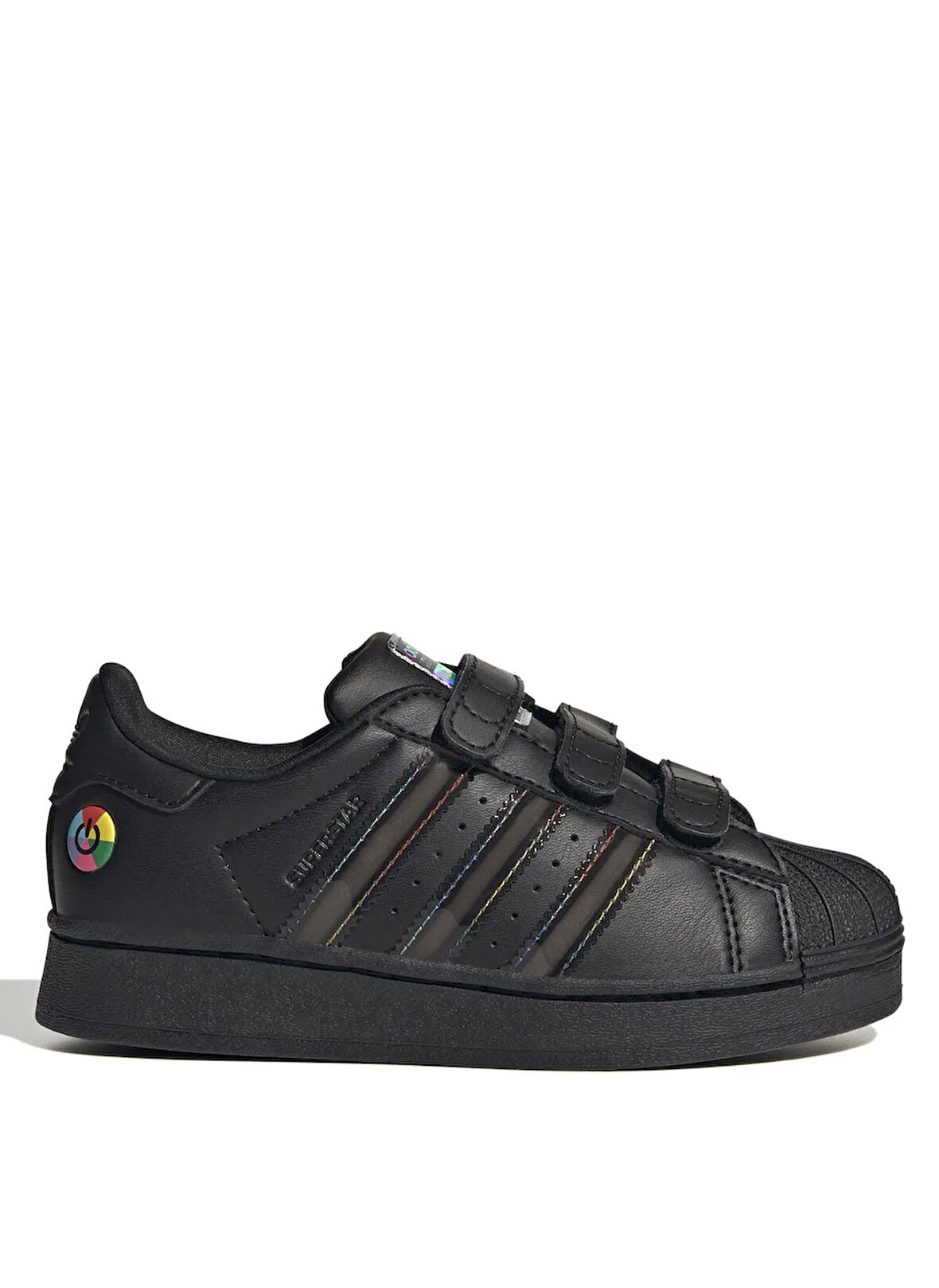 adidas Siyah - Gri Erkek Çocuk Yürüyüş Ayakkabısı JI0510-SUPERSTAR LED LIGHTS CF C