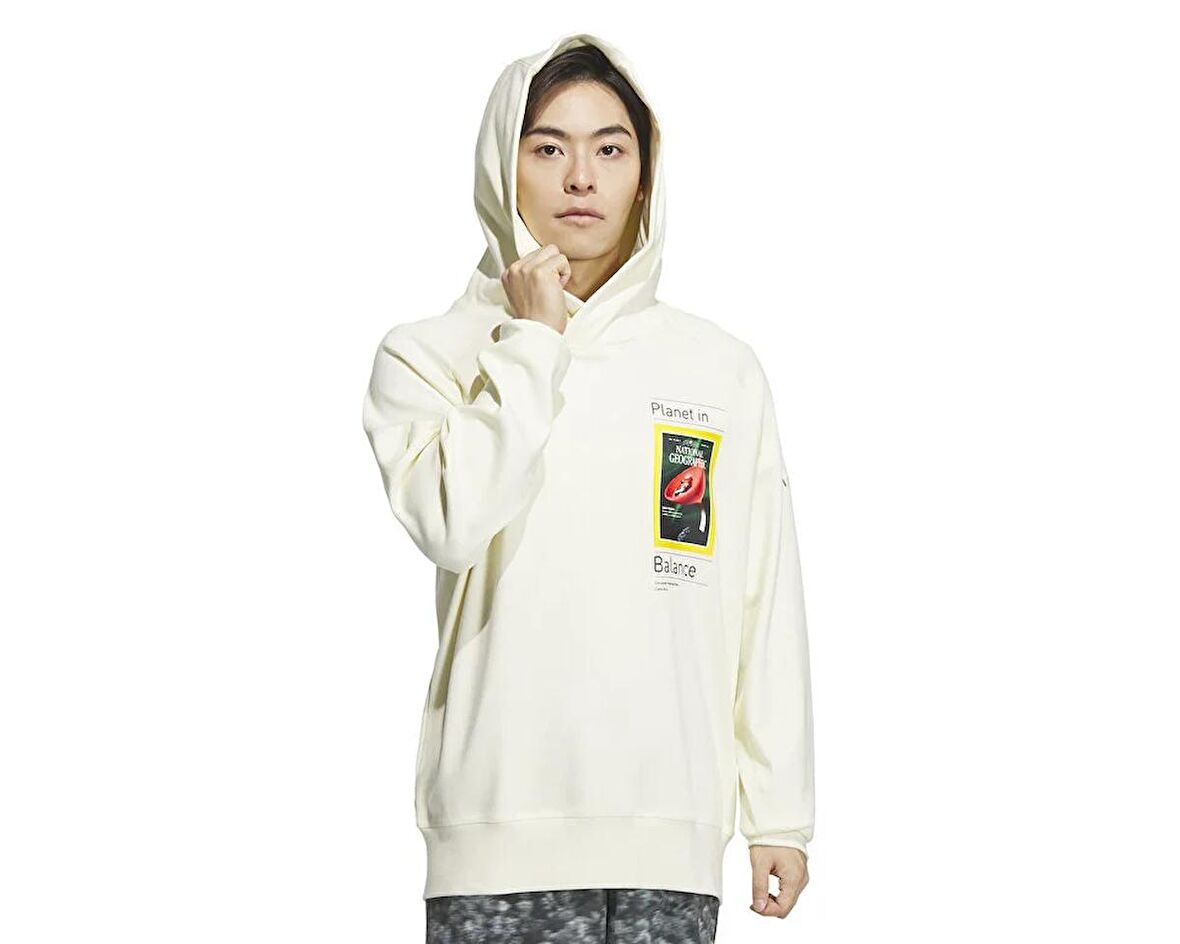 adidas Natgeo Gfx Hdy Erkek Günlük Sweatshirts IS9523 Krem