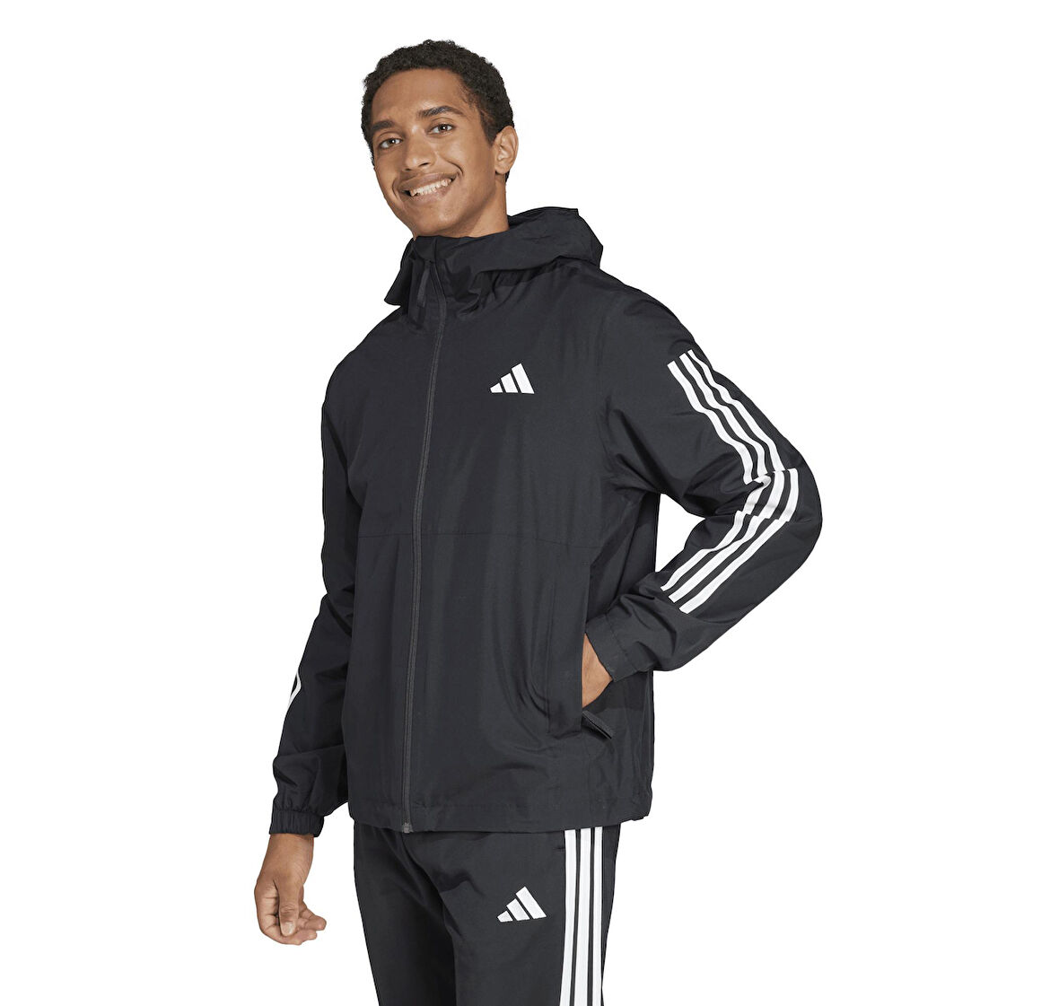 JD1043-E adidas Ess 3S R.r Jkt Erkek Ceket Siyah