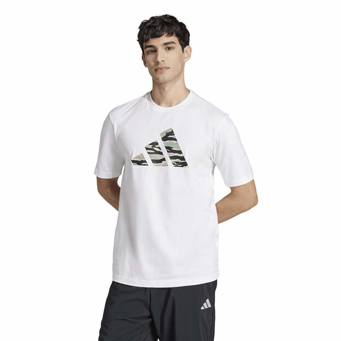 adidas M C CAMO LOGO T Beyaz Erkek Sporcu Tişört JI6770