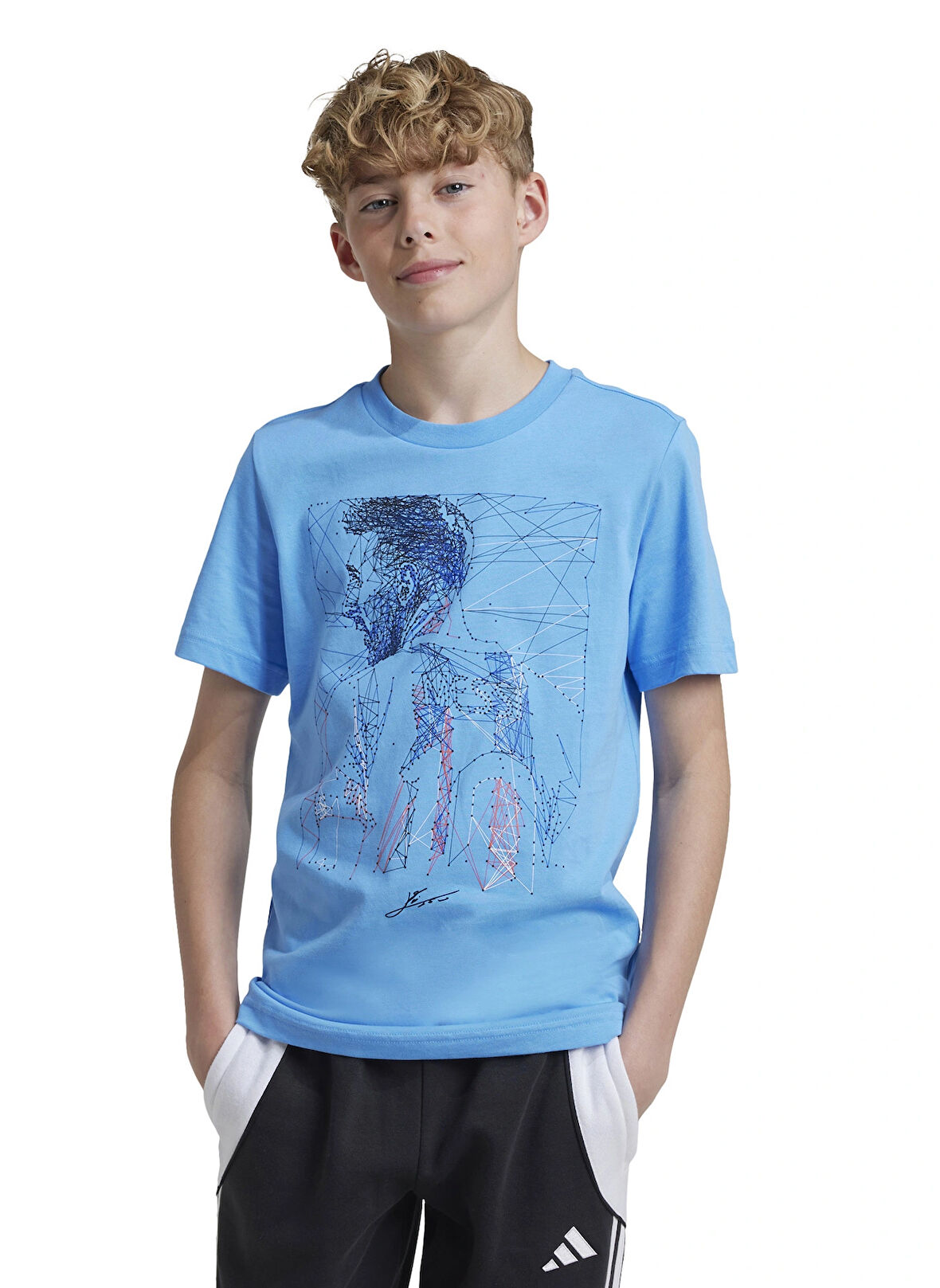 adidas Baskılı Mavi Erkek Çocuk T-Shirt IW0184-Y MESSI G T