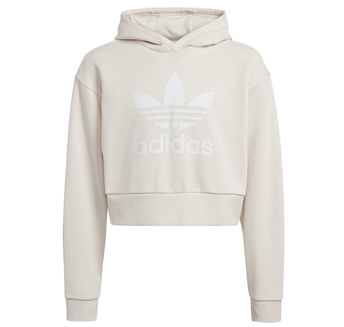 IY7468-C adidas Cropped Hoodıe çocuk Sweatshirt Krem