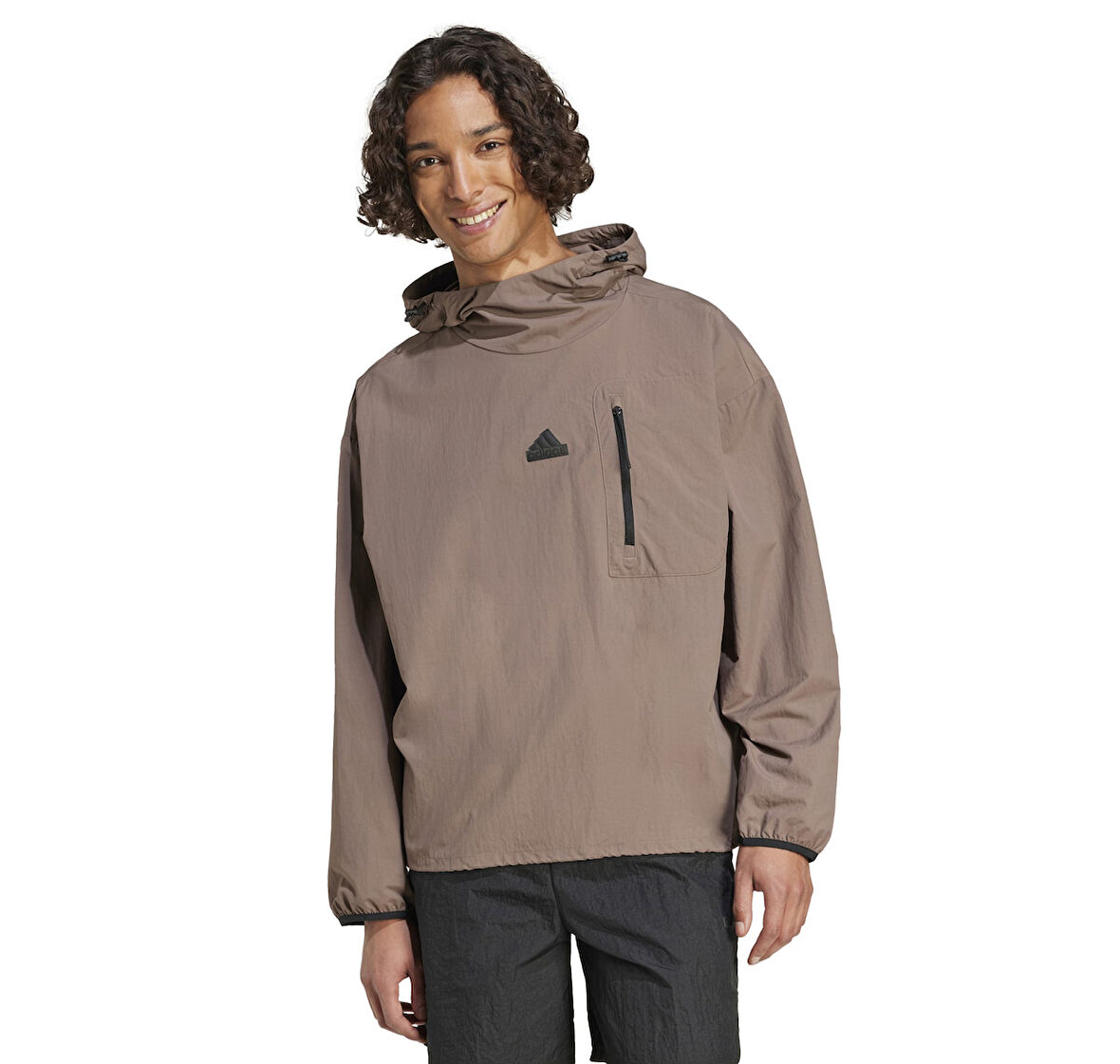 IV7424-E adidas M Ce Q3 W Oh Hd Erkek Sweatshirt Kahve