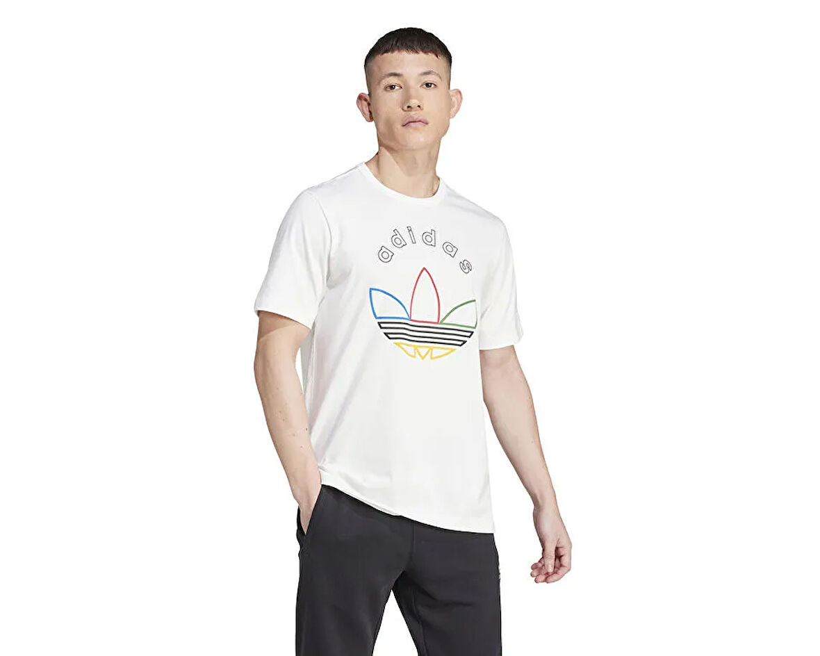 adidas Grfx Tee Erkek Günlük Tişört IW3237 Beyaz