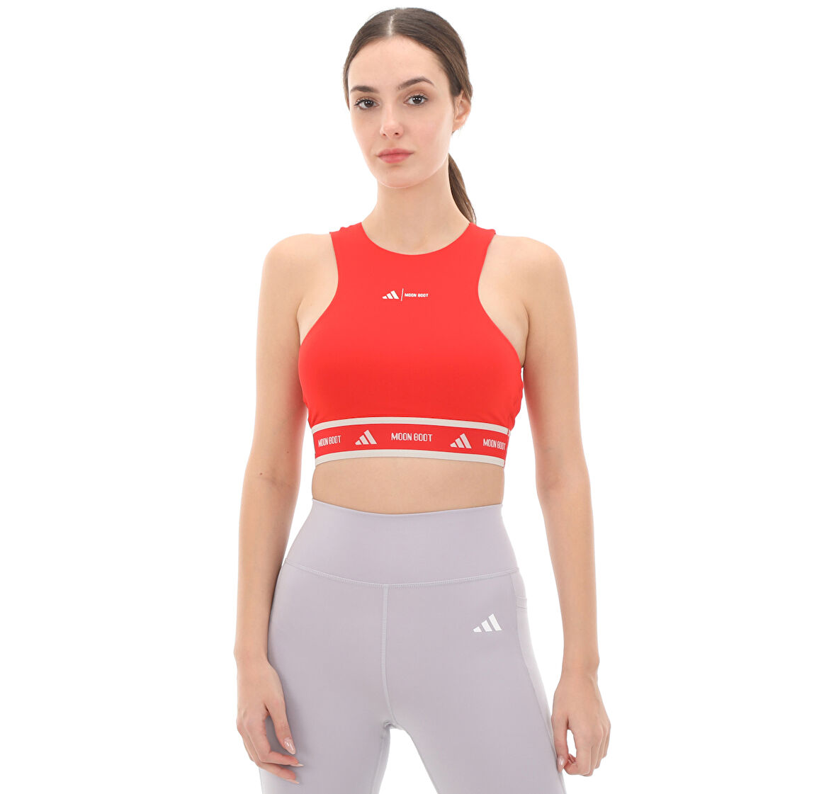 JG1268-K adidas Crop Top Kadın B&amp;uuml;stiyer Kırmızı