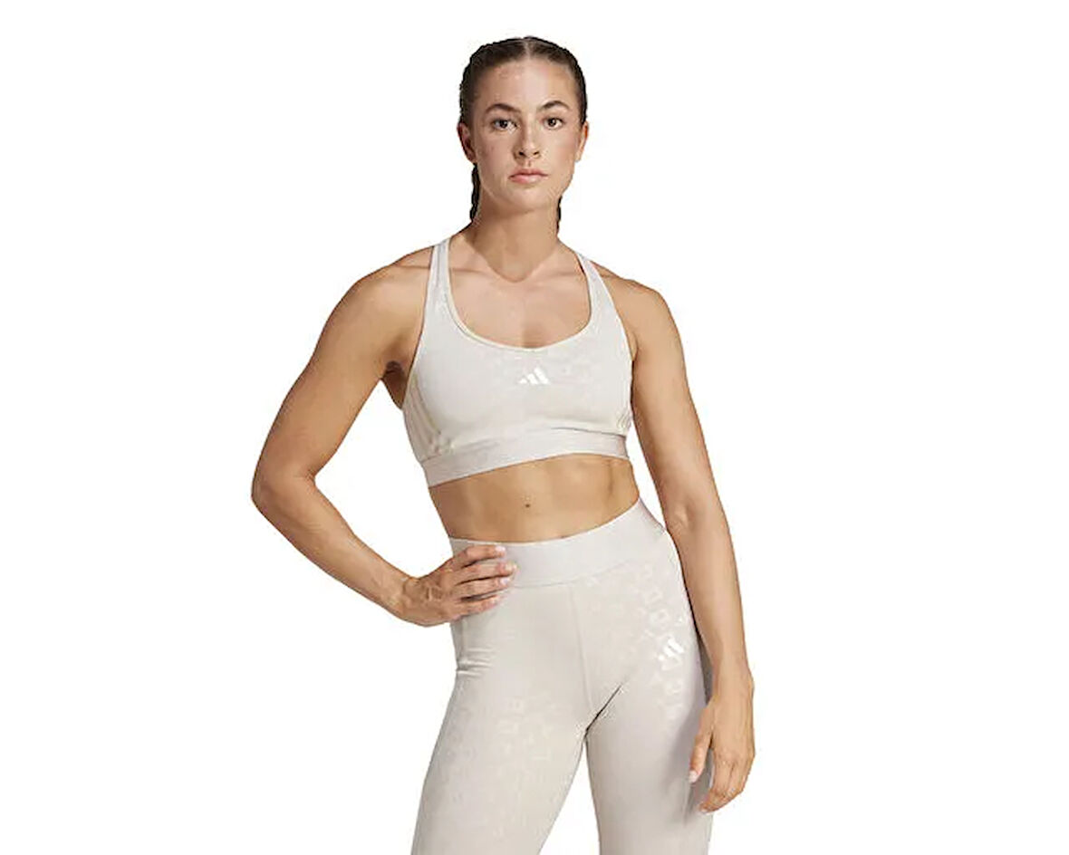 adidas Pwr Ms Hyglm Q4 Kadın Sporcu Sütyeni IX3195 Bej