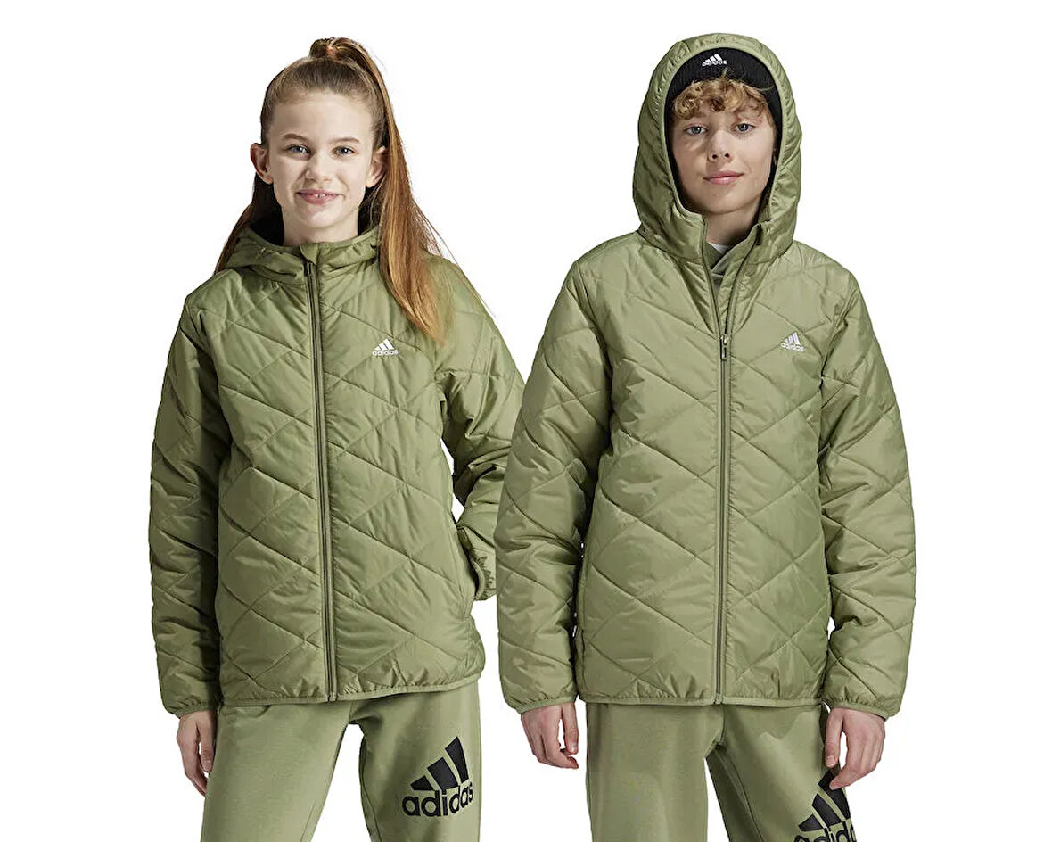 adidas J Lt Pad Jkt Çocuk Günlük Mont JF4343 Yeşil