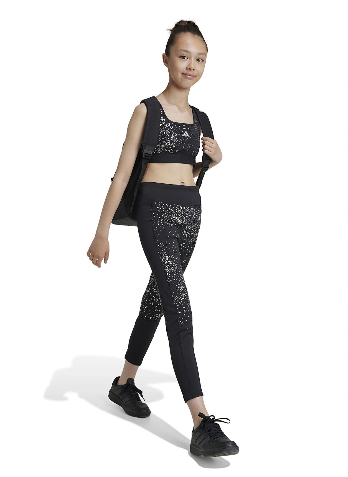 adidas Düz Siyah Kadın Sporcu Büstiyer IW3281-JG PWR GL BRA