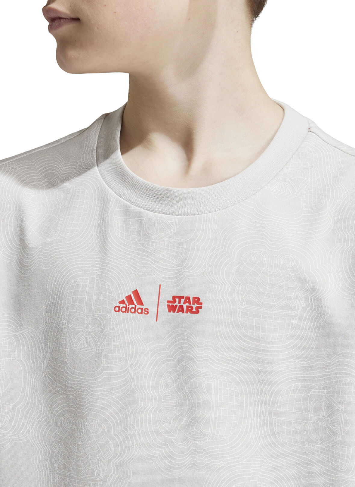 adidas Düz Beyaz Çocuk Erkek T-Shirt IW0647-J SW ZNE T