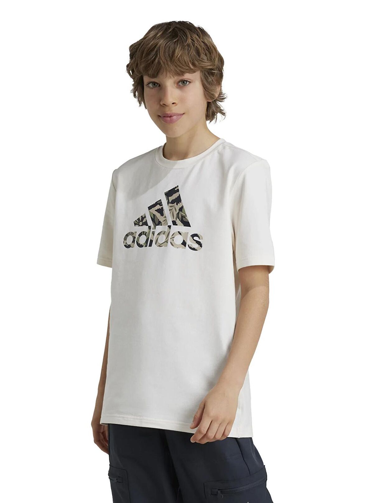 adidas Baskılı Beyaz Kadın T-Shirt IV9634-J DY LK T