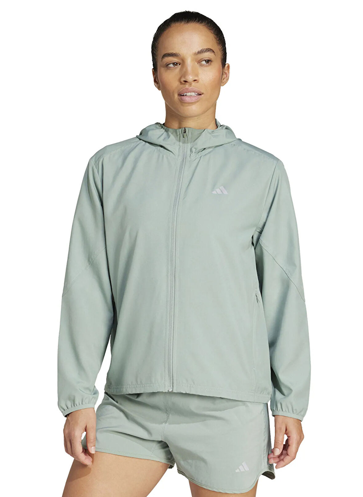 JD2344 RUN IT JACKET Yeşil Normal Kalıp Zip Ceket