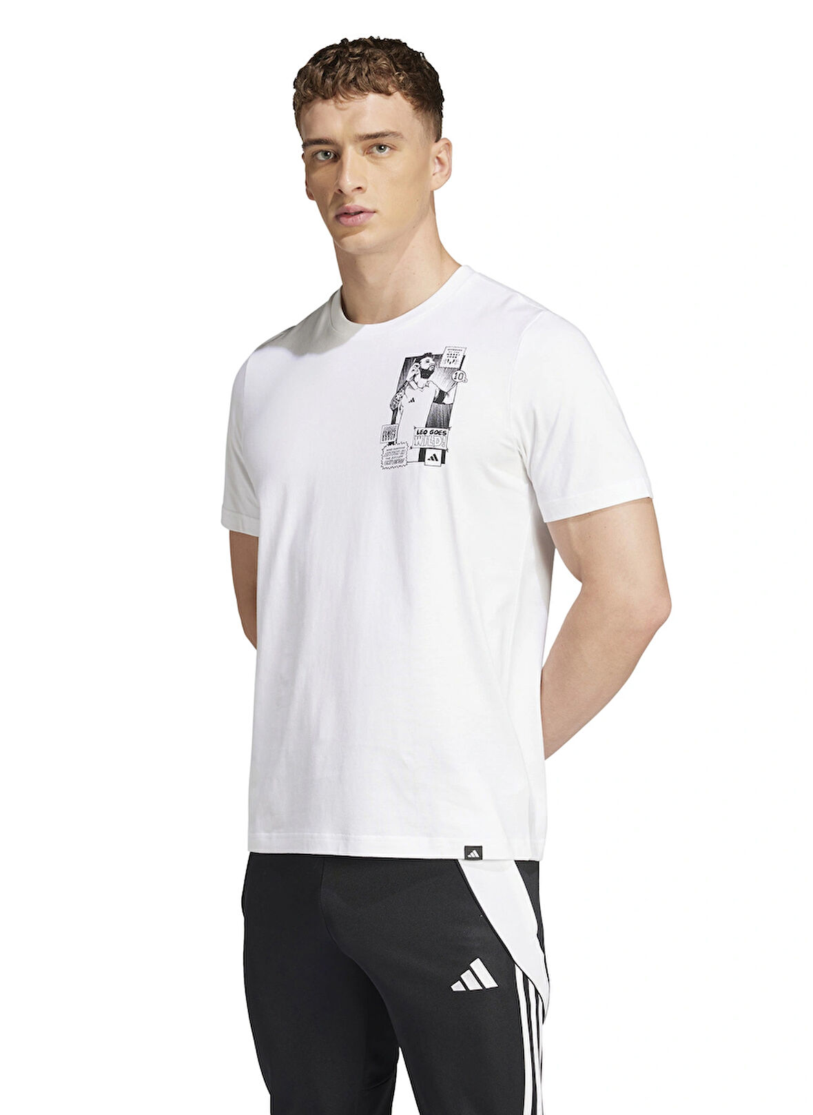 adidas T-Shirt, M, Beyaz