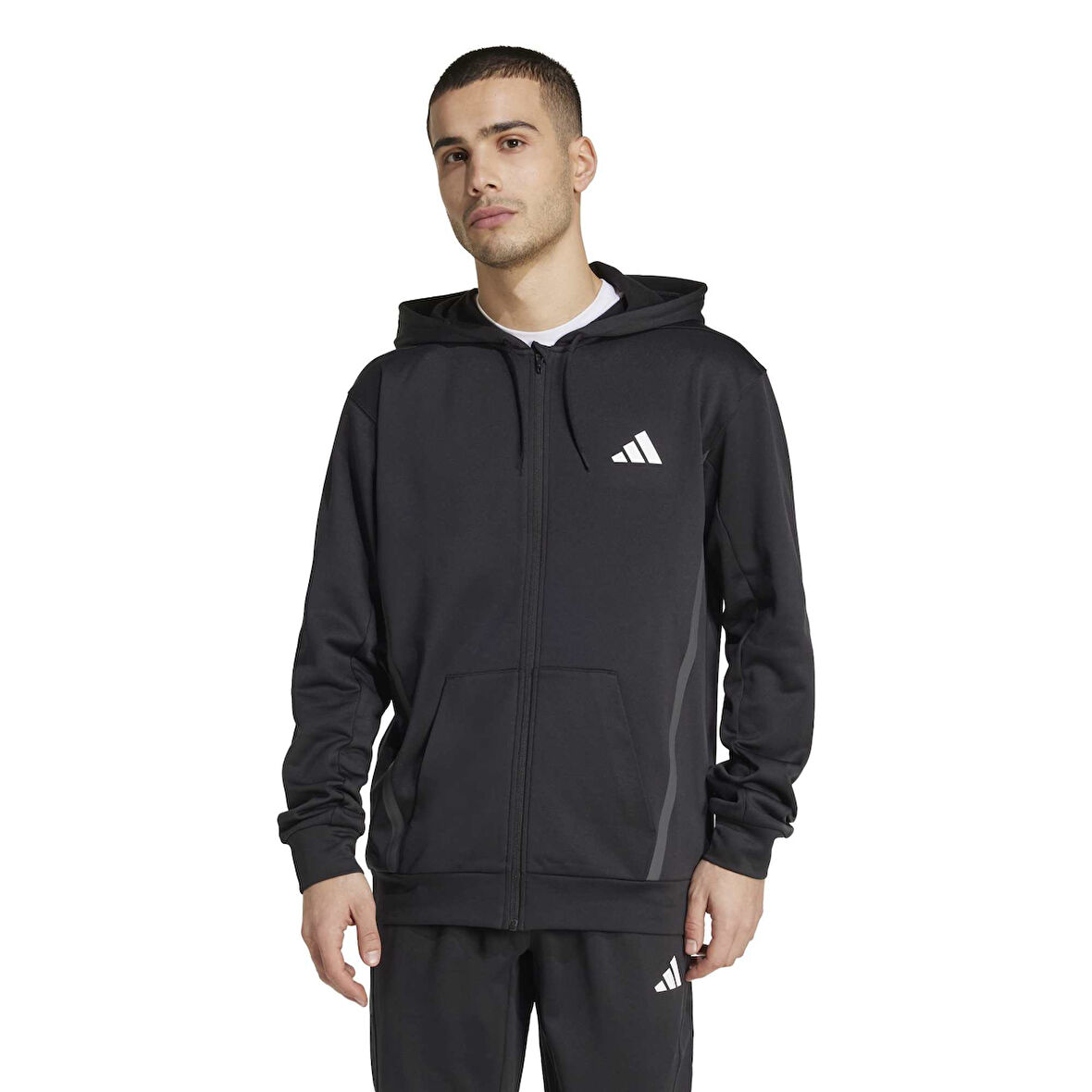 Adidas Erkek Günlük Kapşonlu Eşofman Üstü Gg Fz Hd Jm1033